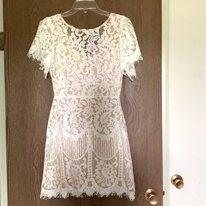 Lulu’s Ivory Lace Dress